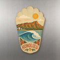 She's Choosing Honolulu Magnet | Naive Folk Painting | S474-M