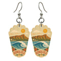 She's Choosing Honolulu Earrings | Naive Folk Painting | S474