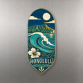 She's Choosing Honolulu Magnet | Cloisonné-Inspired Graphic | S476-M