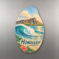 She's Choosing Honolulu Magnet | Colored Pencil over Gouache | S478-M