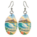 She's Choosing Honolulu Earrings | Colored Pencil over Gouache | S478