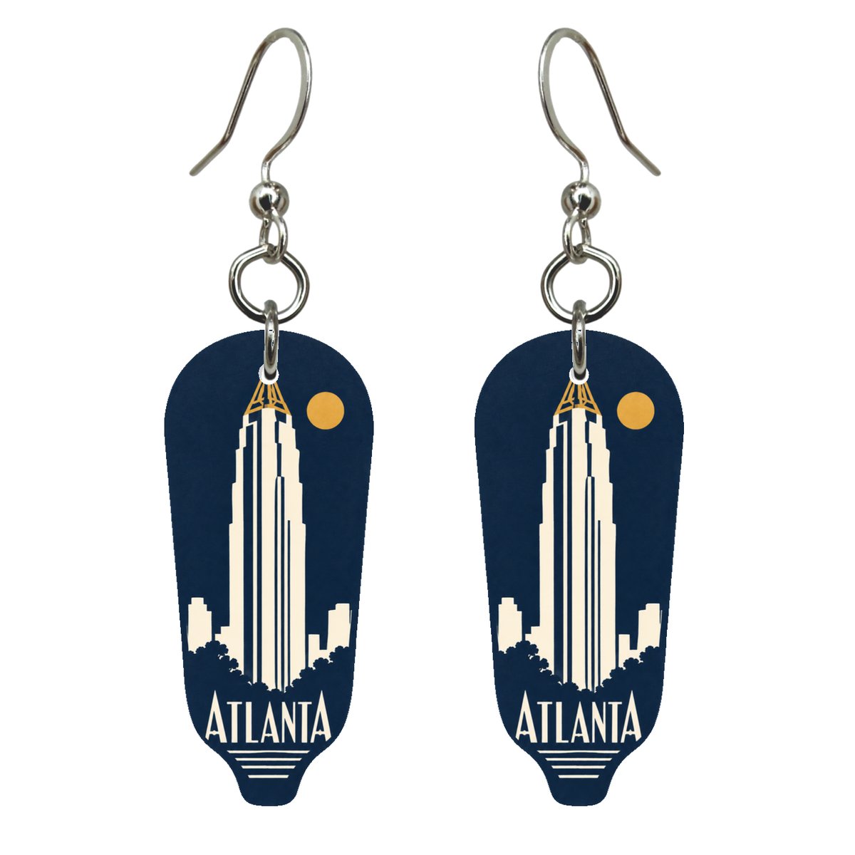 She's Choosing Atlanta Earrings | Negative-Space Silhouette | S479