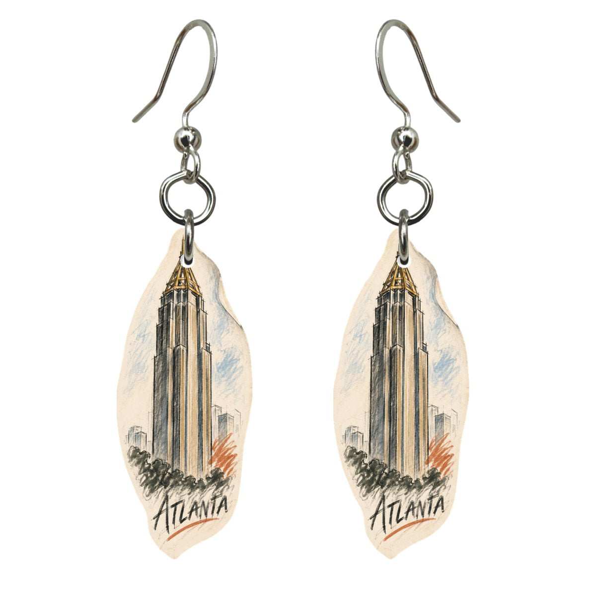 She's Choosing Atlanta Earrings | Loose Contour Sketch | S481