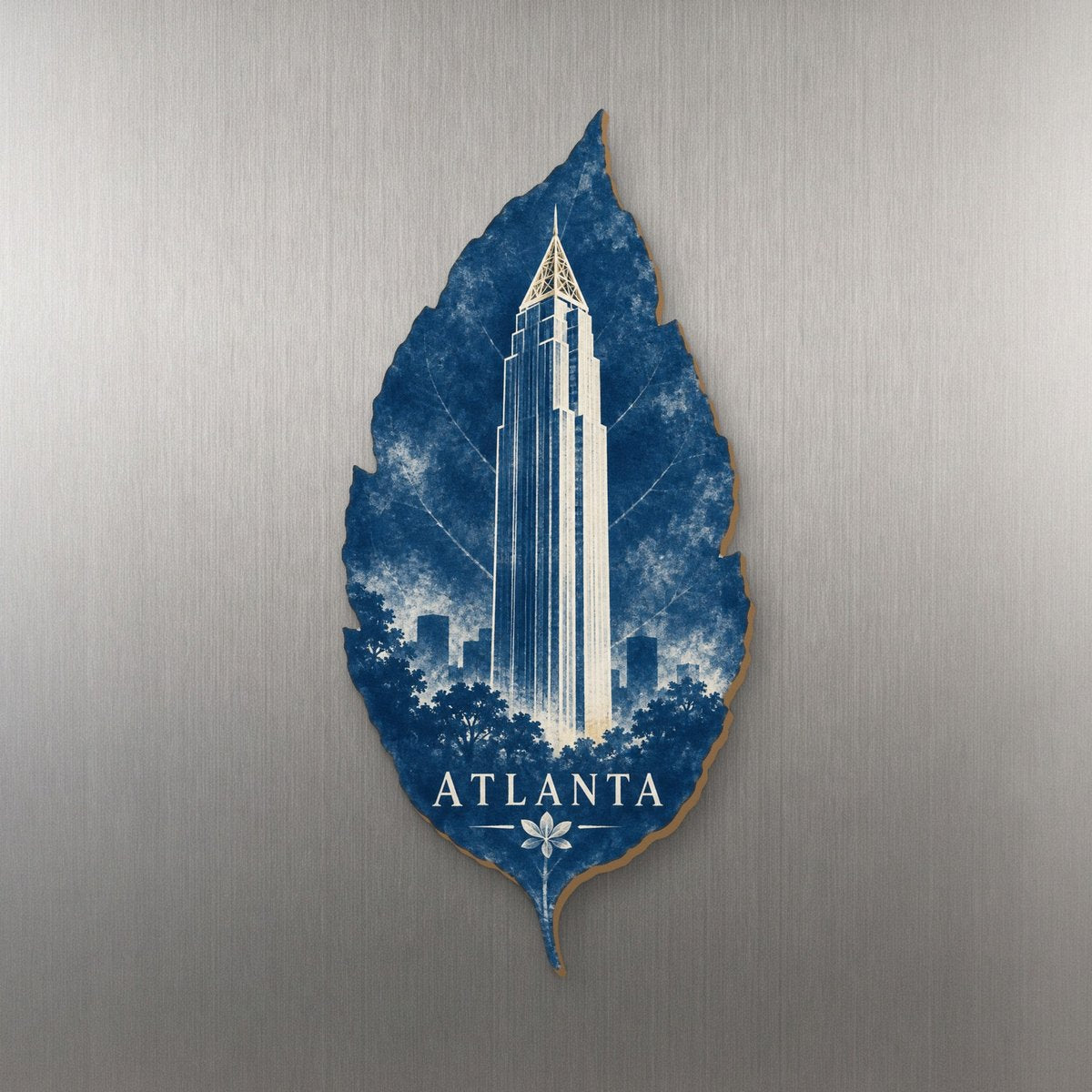 She's Choosing Atlanta Magnet | Cyanotype-Inspired | S485-M