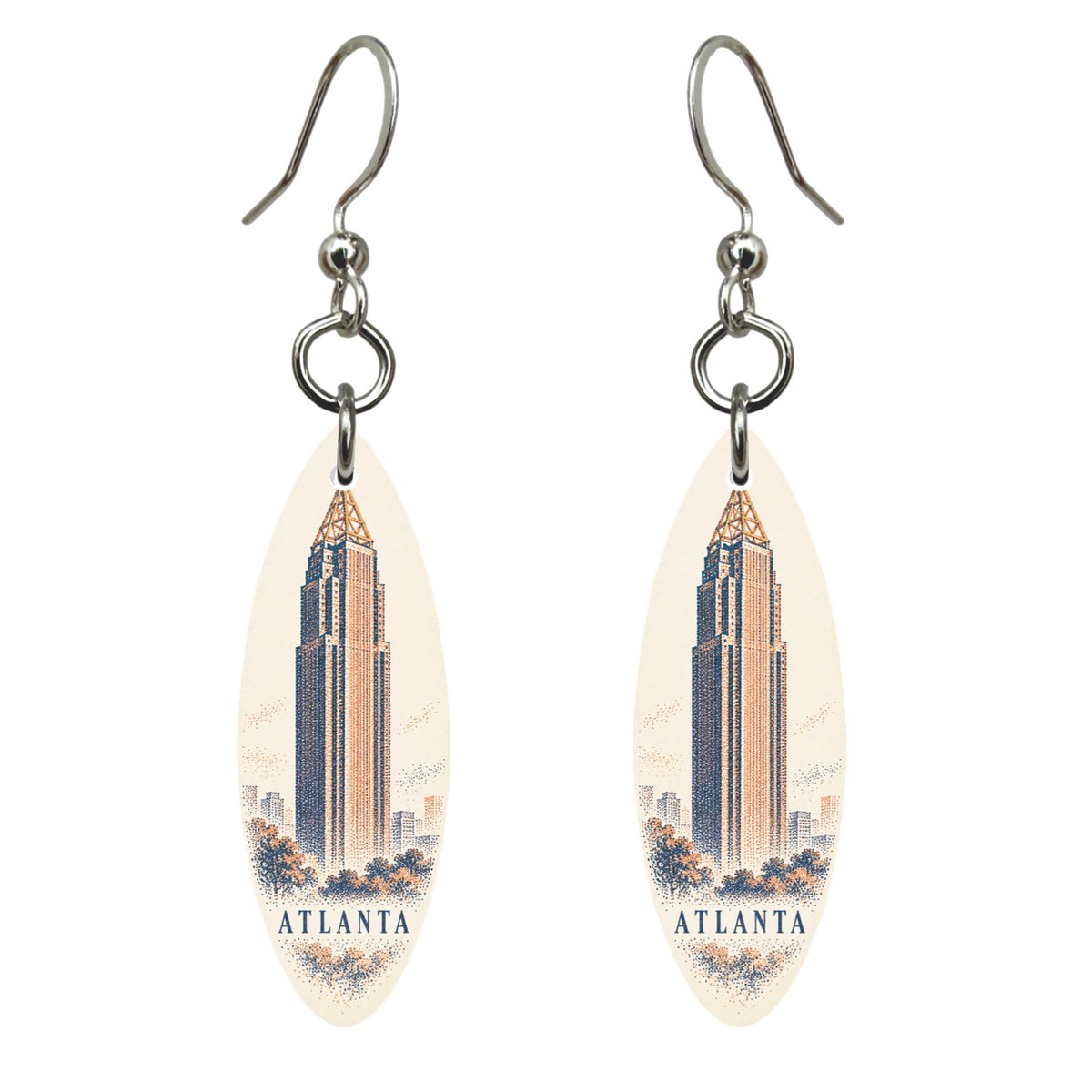 She's Choosing Atlanta Earrings | Sparse Pointillism | S487