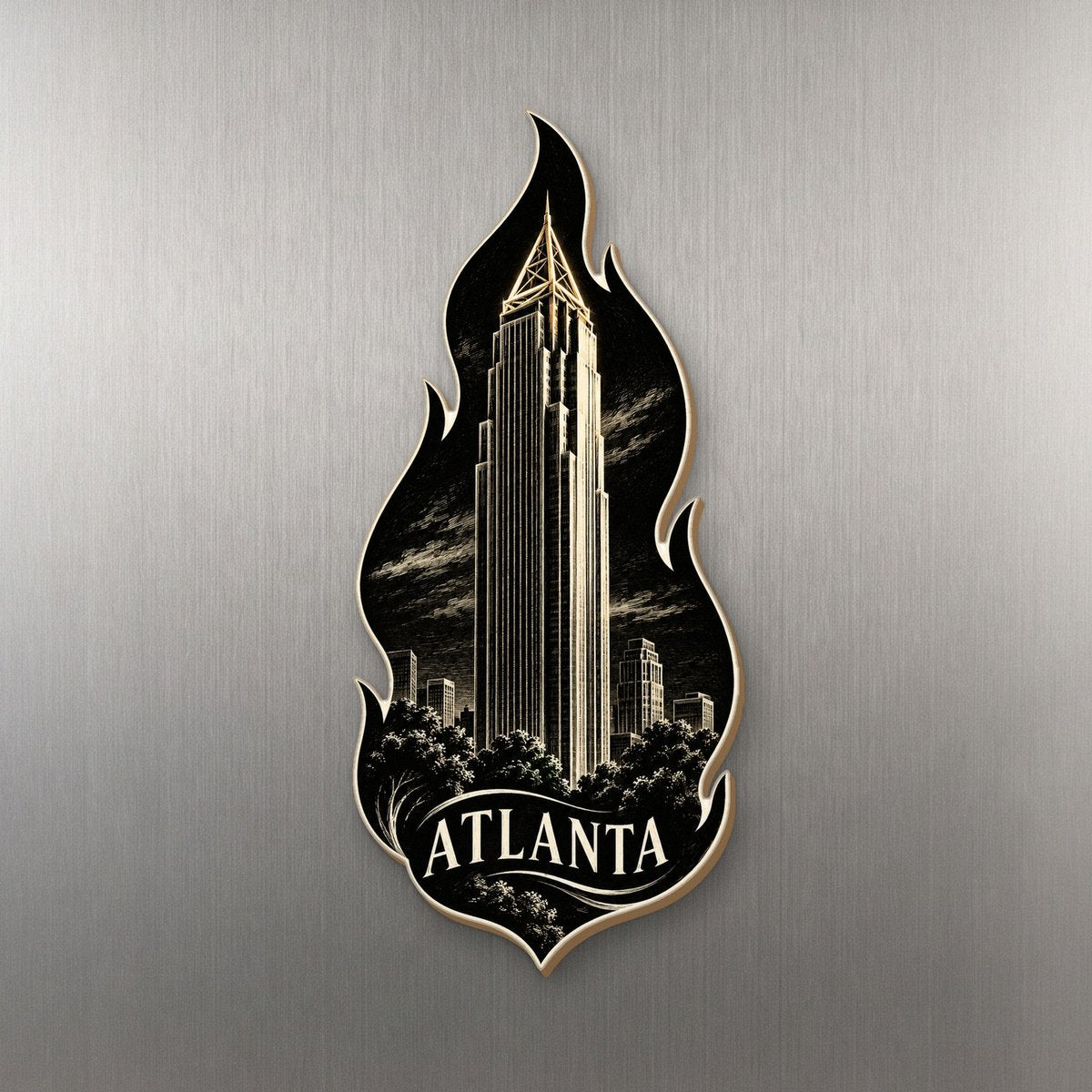 She's Choosing Atlanta Magnet | Scratchboard | S488-M