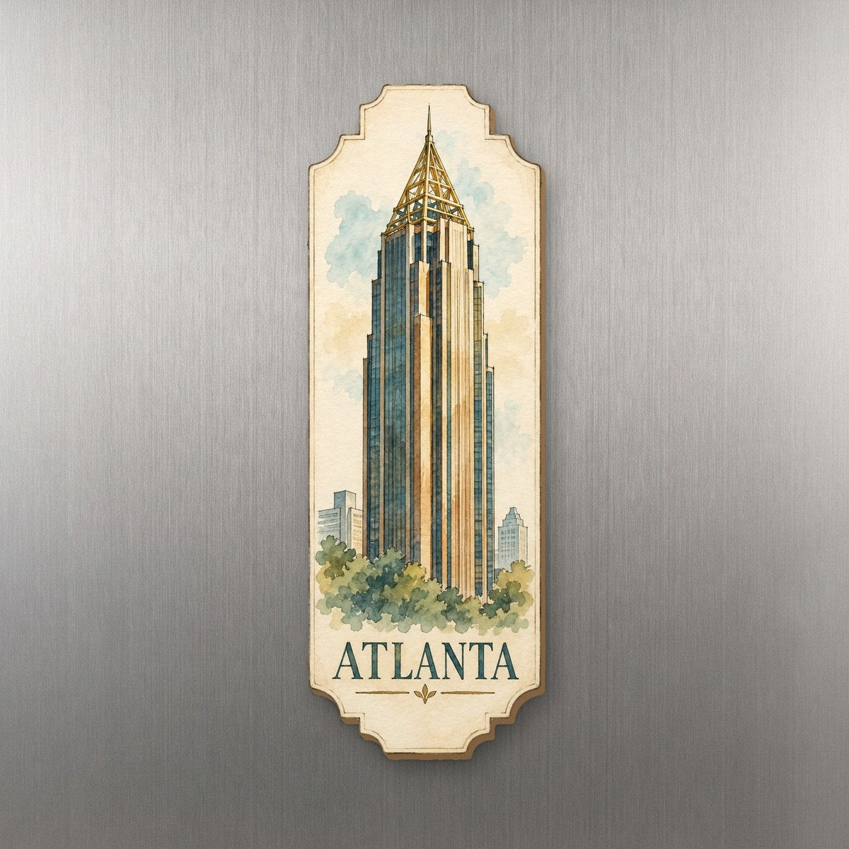 She's Choosing Atlanta Magnet | Pen and Watercolor Wash | S491-M