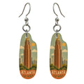 She's Choosing Atlanta Earrings | Naive Folk Painting | S492