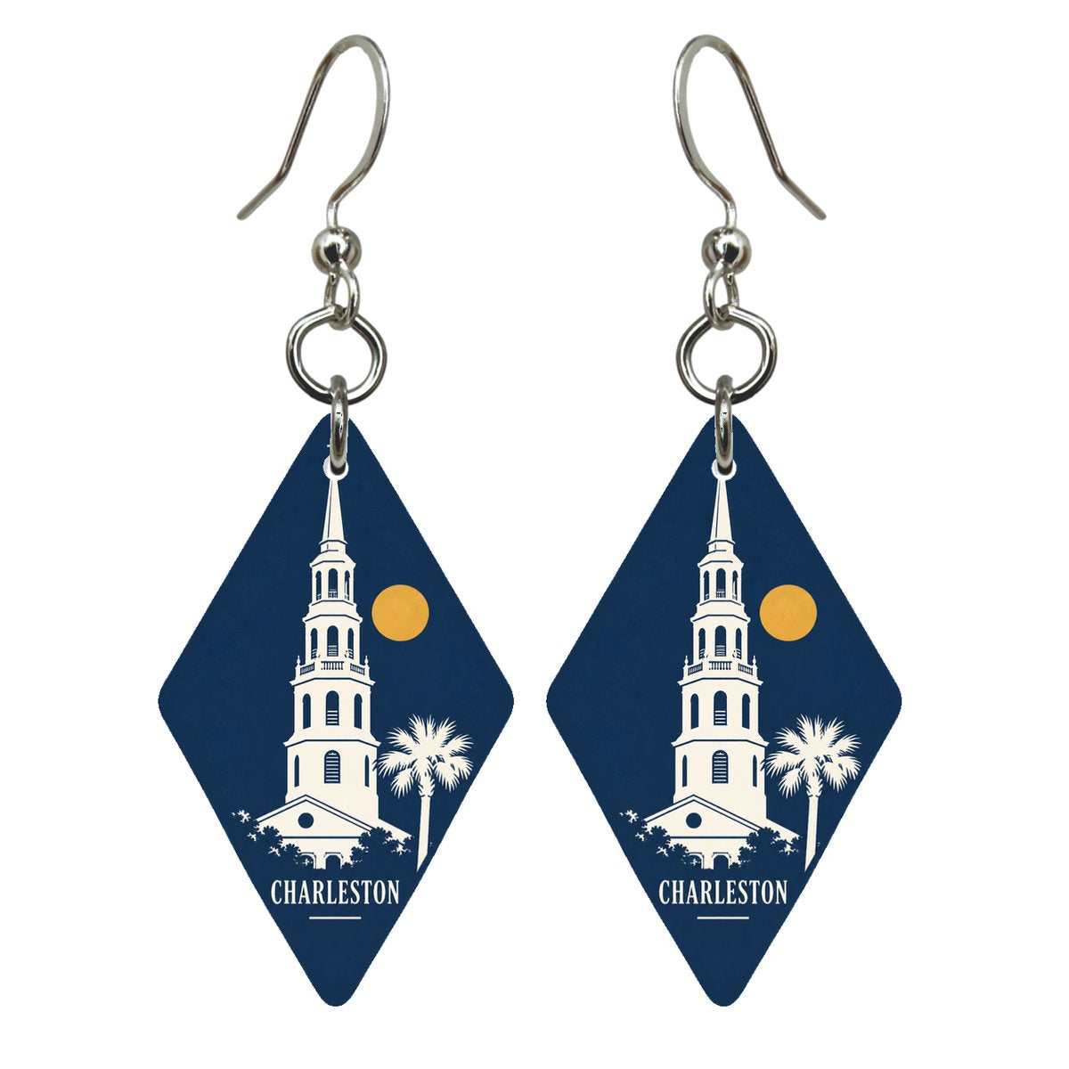 She's Choosing Charleston Earrings | Negative-Space Silhouette | S497
