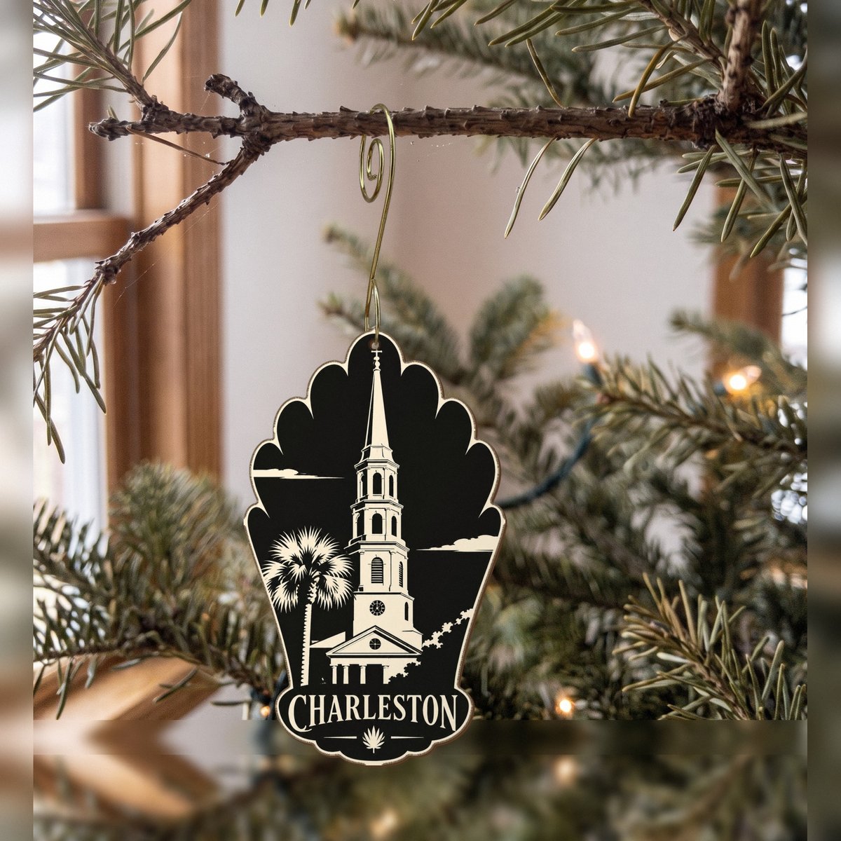 She's Choosing Charleston Ornament | Notan | S500-O