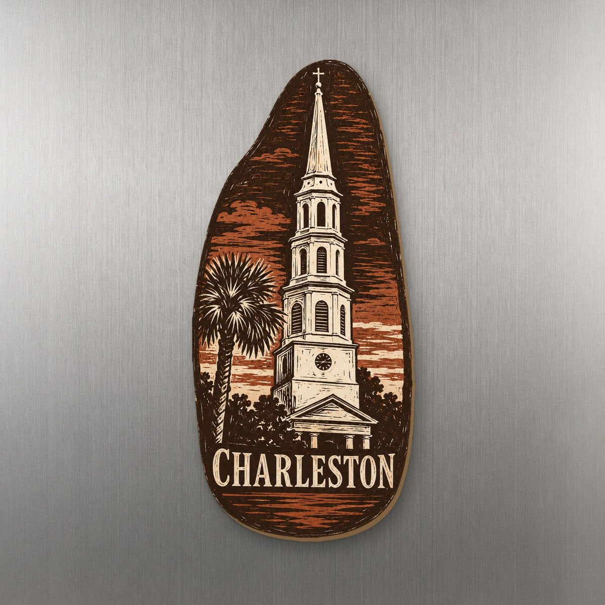 She's Choosing Charleston Magnet | Woodcut | S502-M