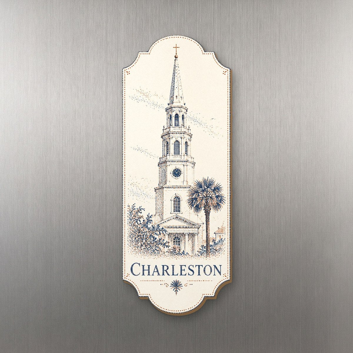 She's Choosing Charleston Magnet | Sparse Pointillism | S505-M
