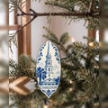 She's Choosing Charleston Ornament | Blue-And-White Ceramic Illustration | S511-O