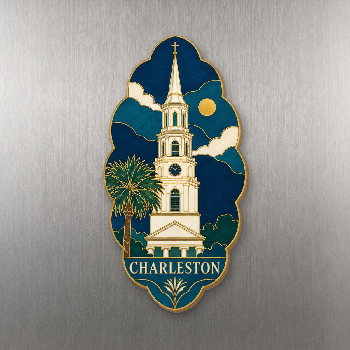 She's Choosing Charleston Magnet | Cloisonné-Inspired Graphic | S512-M