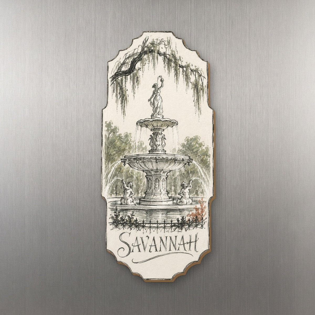 She's Choosing Savannah Magnet | Loose Contour Sketch | S517-M