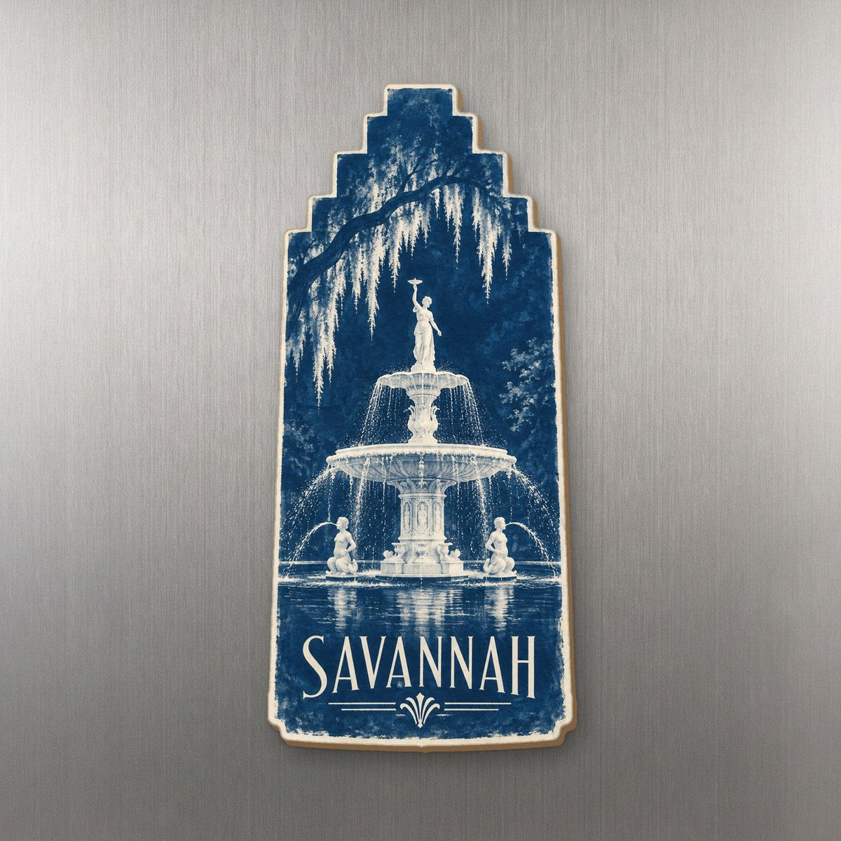 She's Choosing Savannah Magnet | Cyanotype-Inspired | S521-M