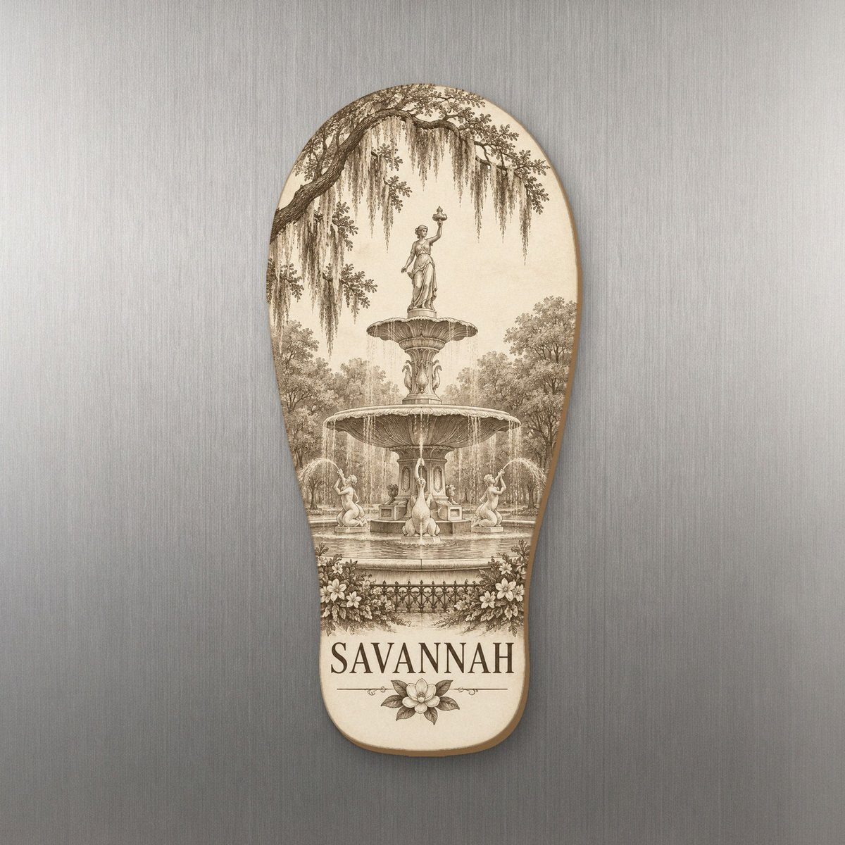 She's Choosing Savannah Magnet | Etching-Inspired Linework | S522-M