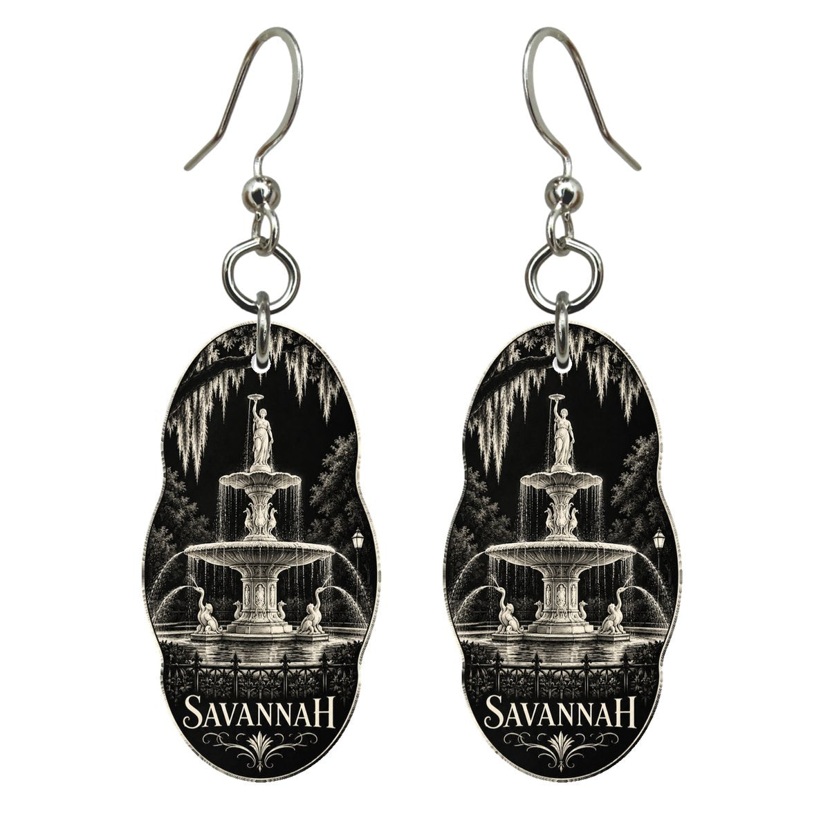 She's Choosing Savannah Earrings | Scratchboard | S524
