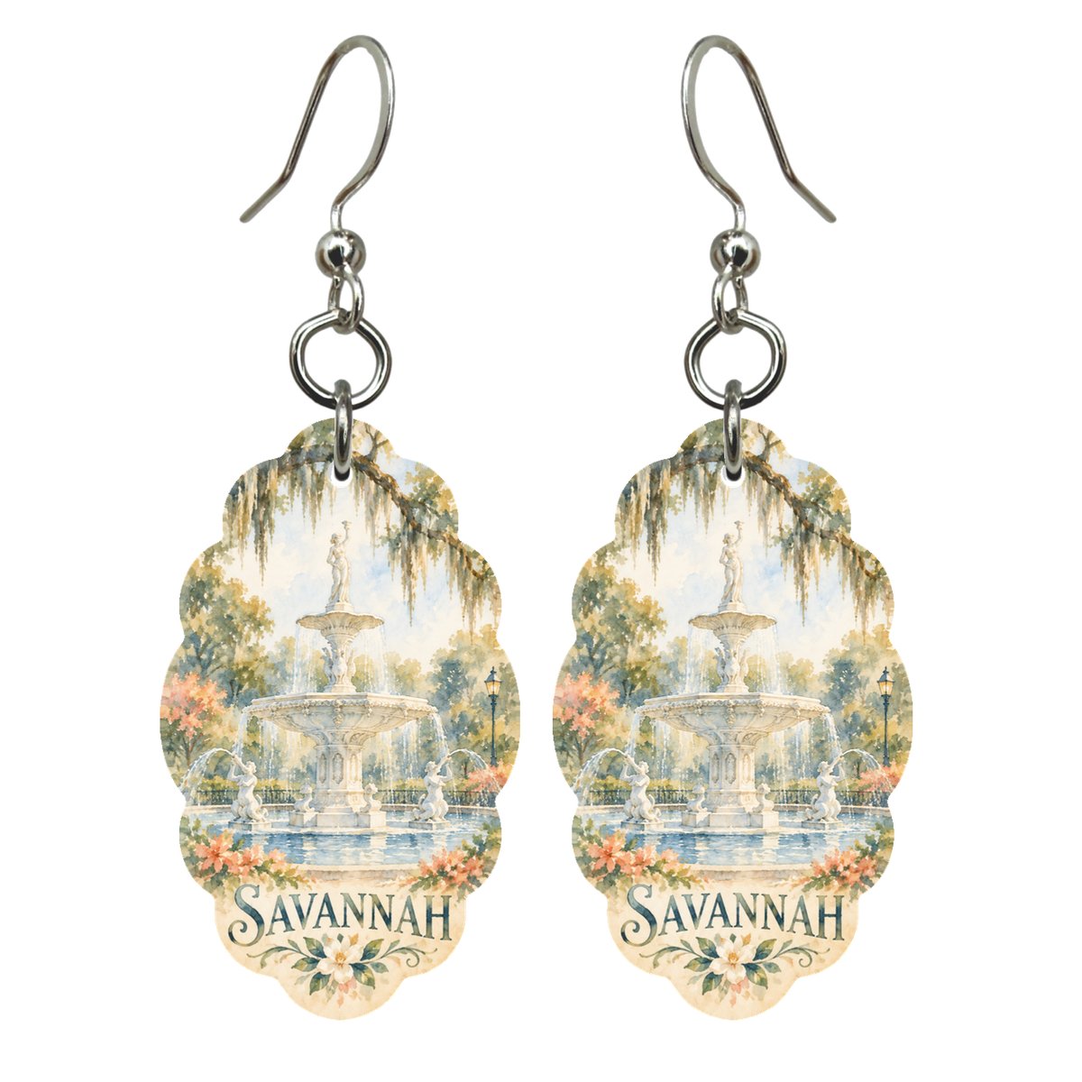 She's Choosing Savannah Earrings | Restrained Watercolor | S526