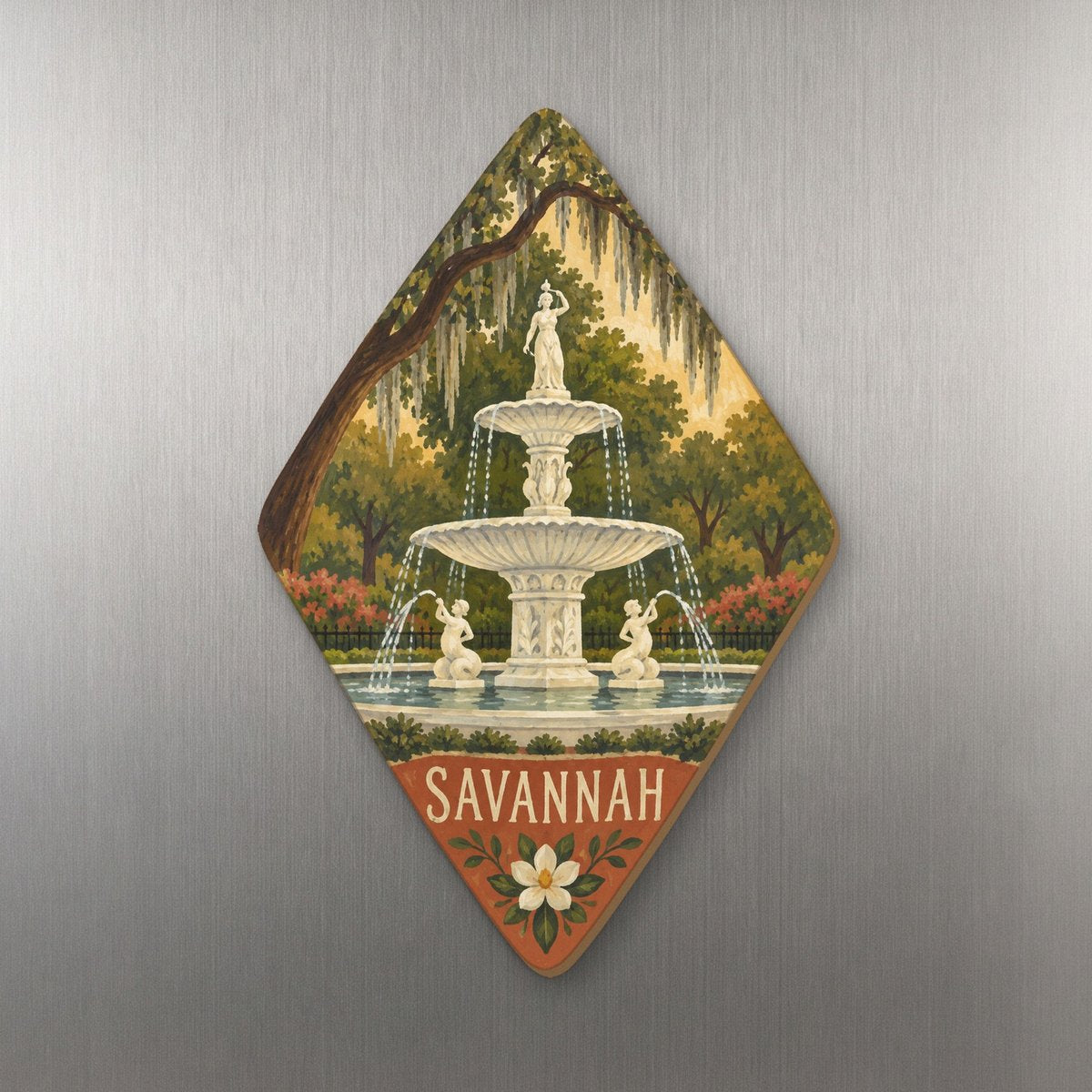 She's Choosing Savannah Magnet | Naive Folk Painting | S528-M