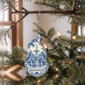 She's Choosing Savannah Ornament | Blue-And-White Ceramic Illustration | S529-O