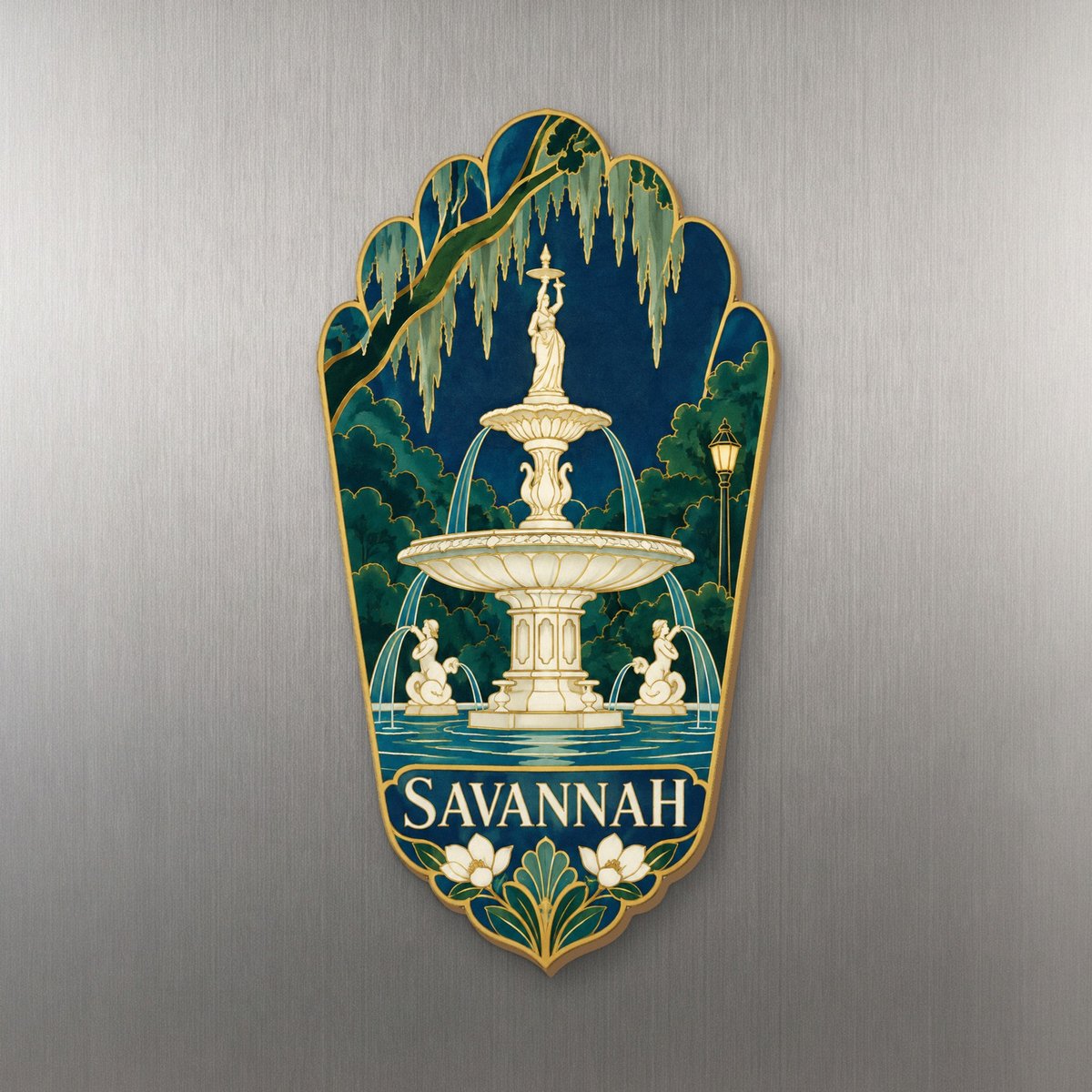 She's Choosing Savannah Magnet | Cloisonné-Inspired Graphic | S530-M