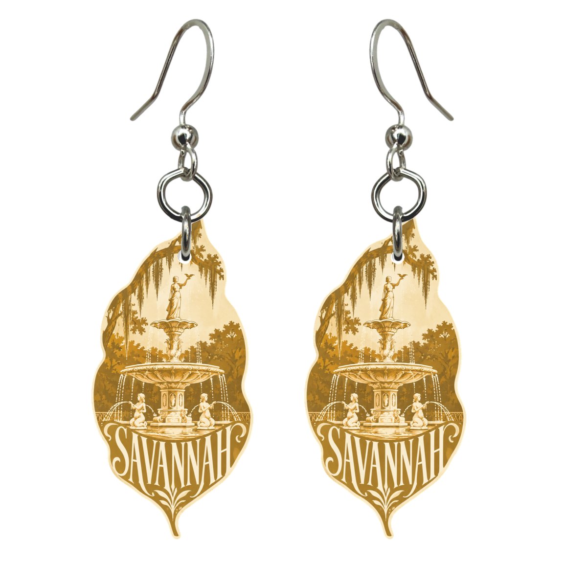 She's Choosing Savannah Earrings | Typographic Illustration | S531