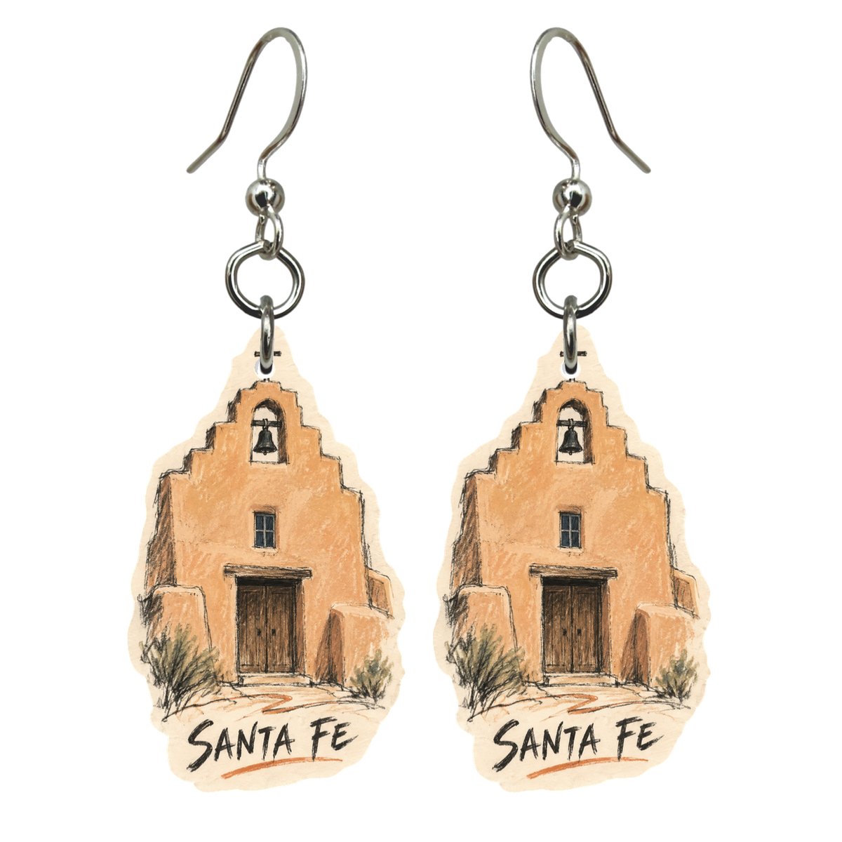 She's Choosing Santa Fe Earrings | Loose Contour Sketch | S535