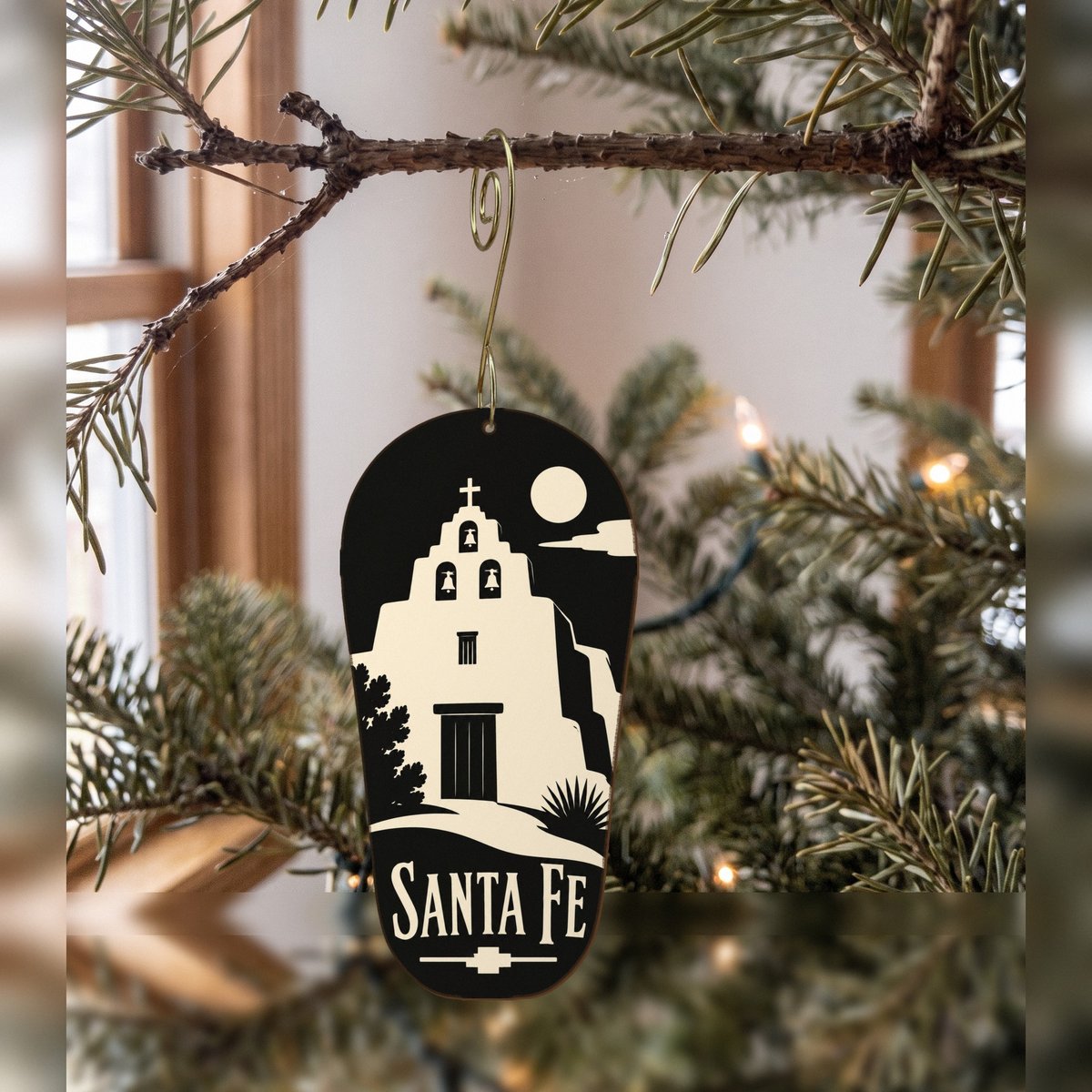 She's Choosing Santa Fe Ornament | Notan | S536-O
