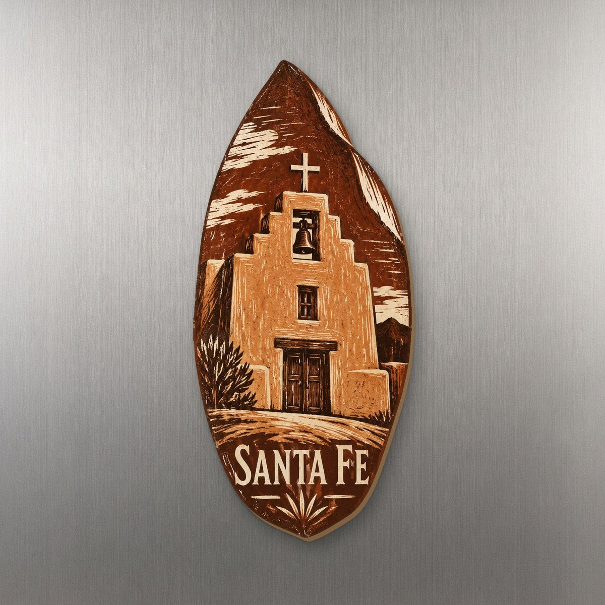 She's Choosing Santa Fe Magnet | Woodcut | S538-M