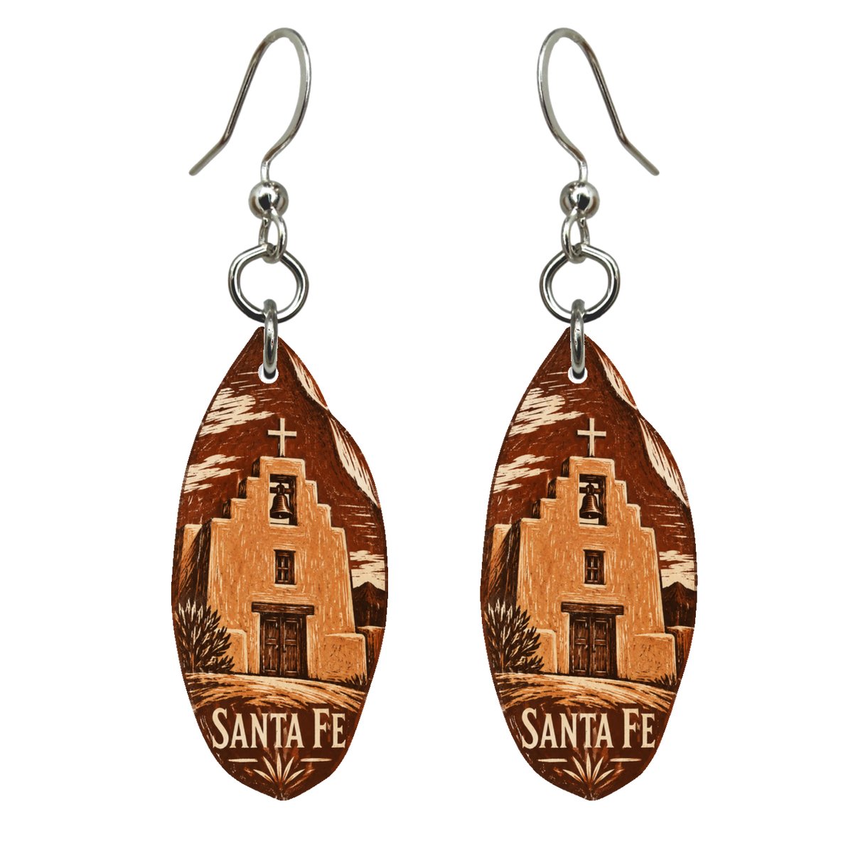 She's Choosing Santa Fe Earrings | Woodcut | S538