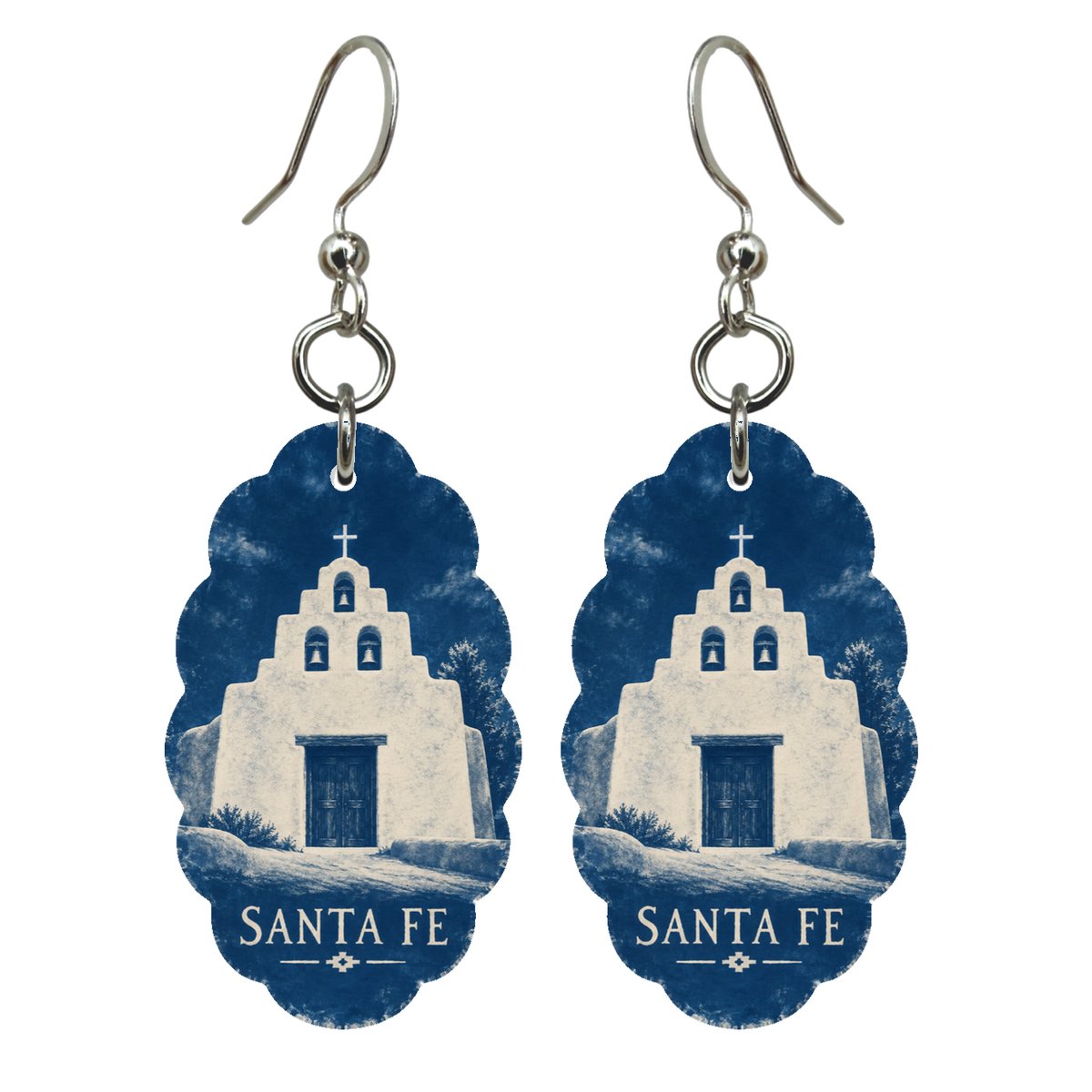She's Choosing Santa Fe Earrings | Cyanotype-Inspired | S539