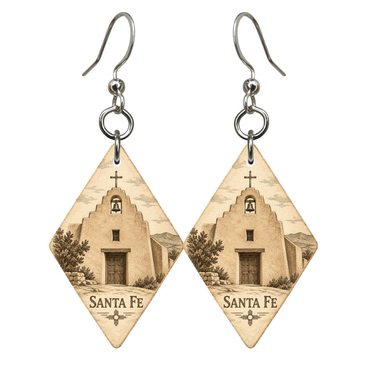 She's Choosing Santa Fe Earrings | Etching-Inspired Linework | S540