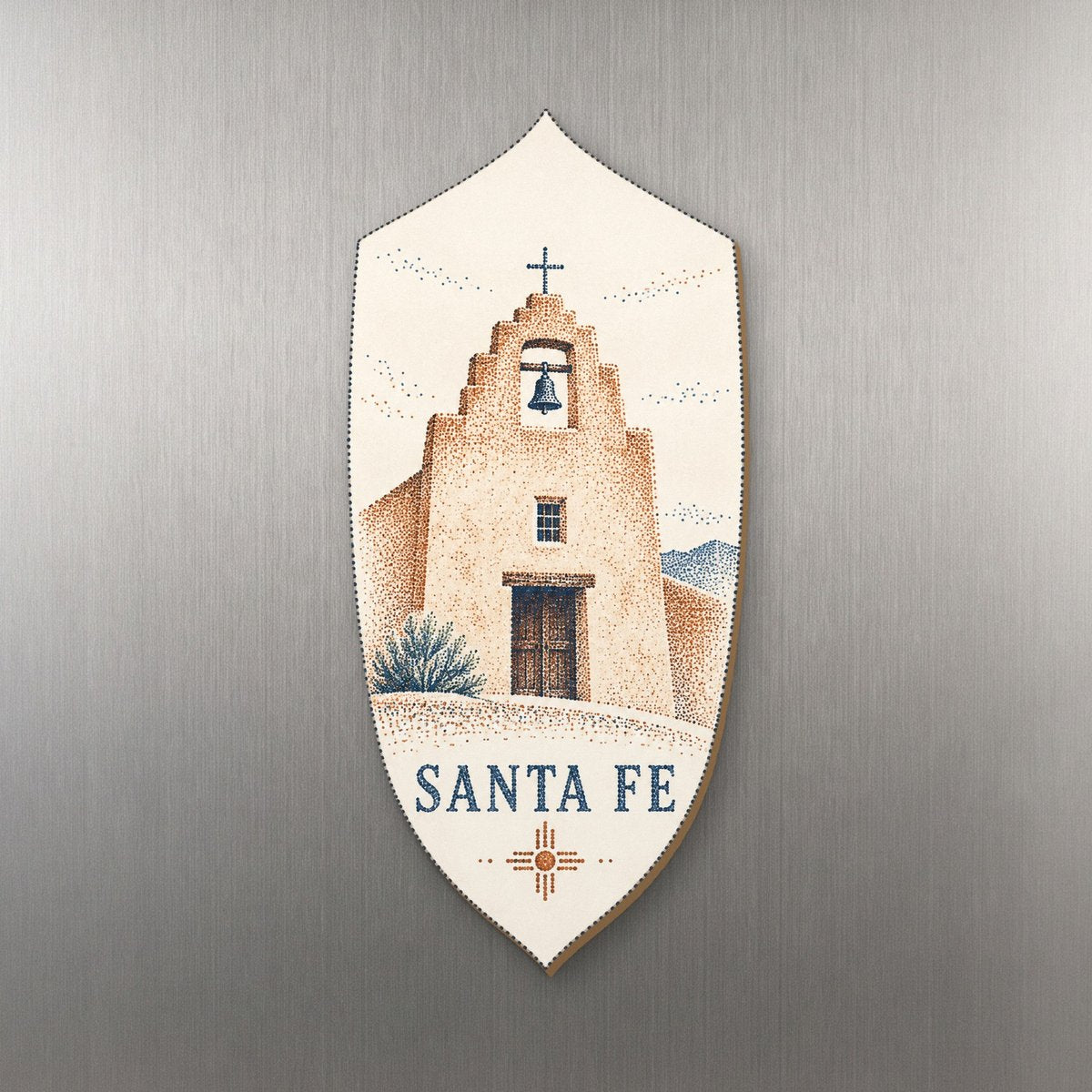 She's Choosing Santa Fe Magnet | Sparse Pointillism | S541-M