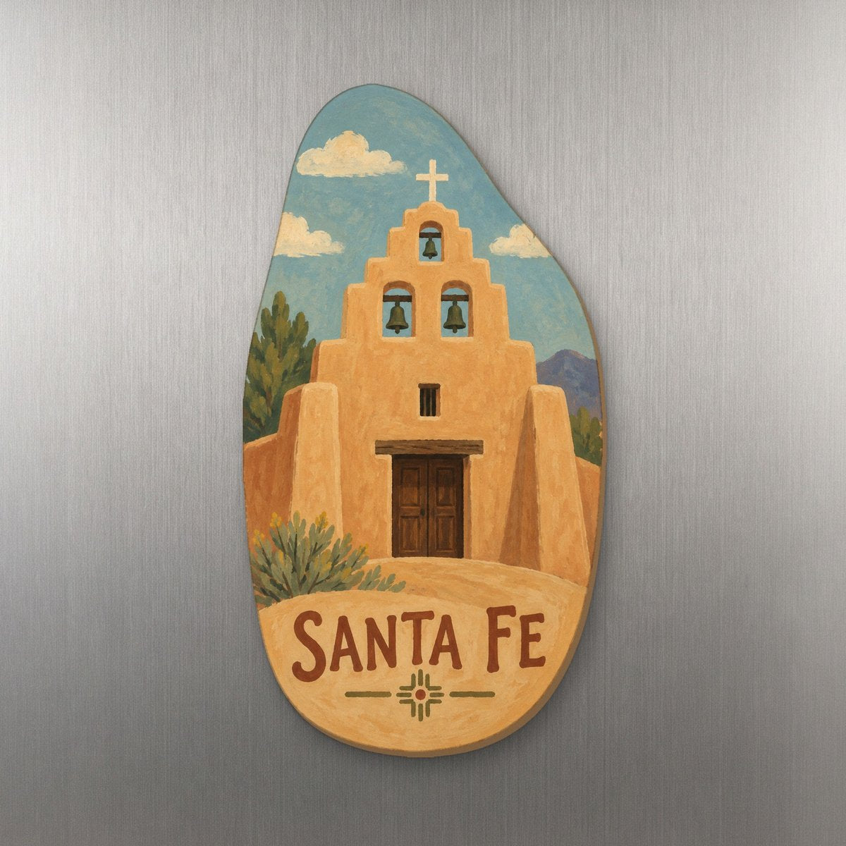 She's Choosing Santa Fe Magnet | Naive Folk Painting | S546-M