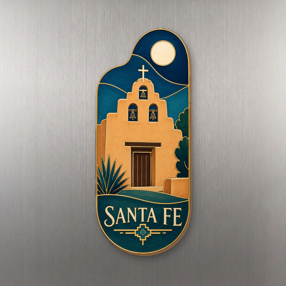 She's Choosing Santa Fe Magnet | Cloisonné-Inspired Graphic | S548-M