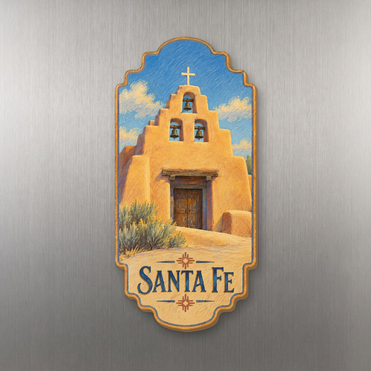 She's Choosing Santa Fe Magnet | Colored Pencil over Gouache | S550-M