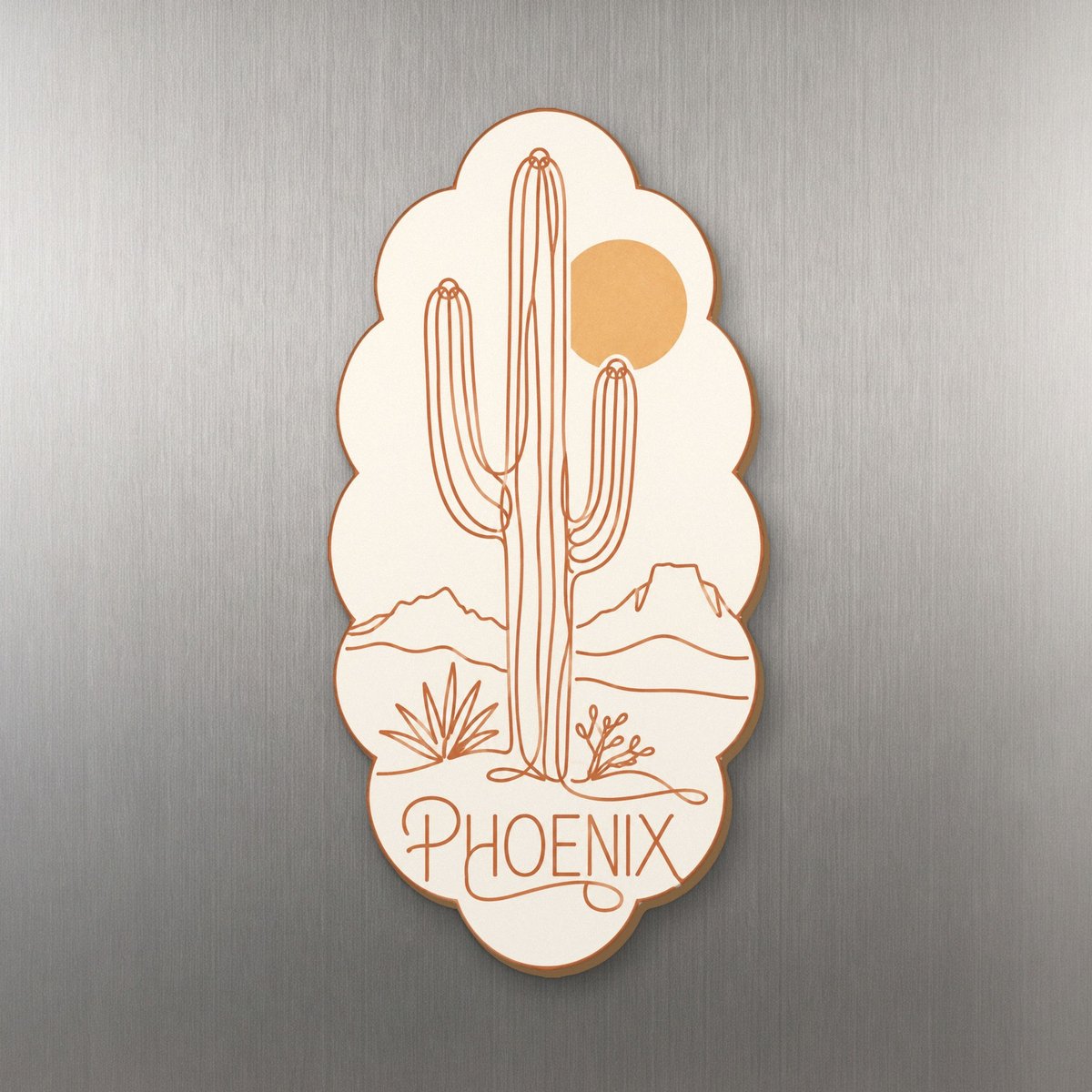 She's Choosing Phoenix Magnet | Continuous-Line Drawing | S552-M