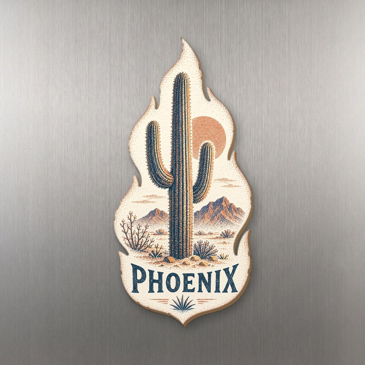 She's Choosing Phoenix Magnet | Sparse Pointillism | S559-M