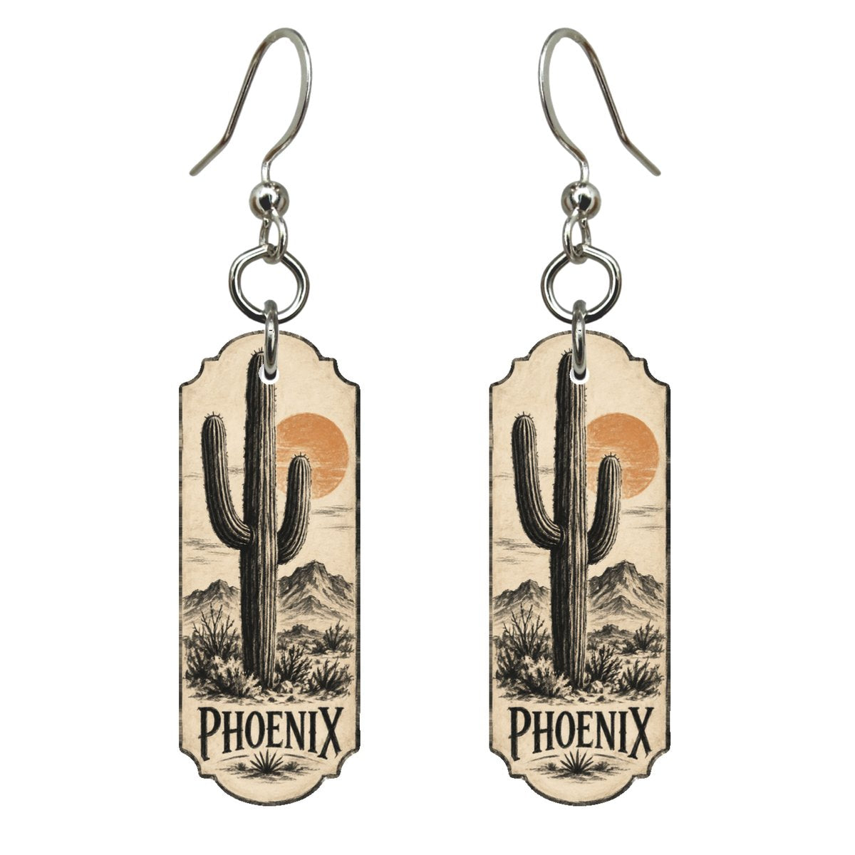 She's Choosing Phoenix Earrings | Charcoal Gesture | S561
