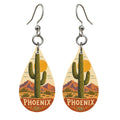 She's Choosing Phoenix Earrings | Naive Folk Painting | S564