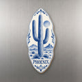 She's Choosing Phoenix Magnet | Blue-And-White Ceramic Illustration | S565-M