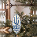 She's Choosing Phoenix Ornament | Blue-And-White Ceramic Illustration | S565-O