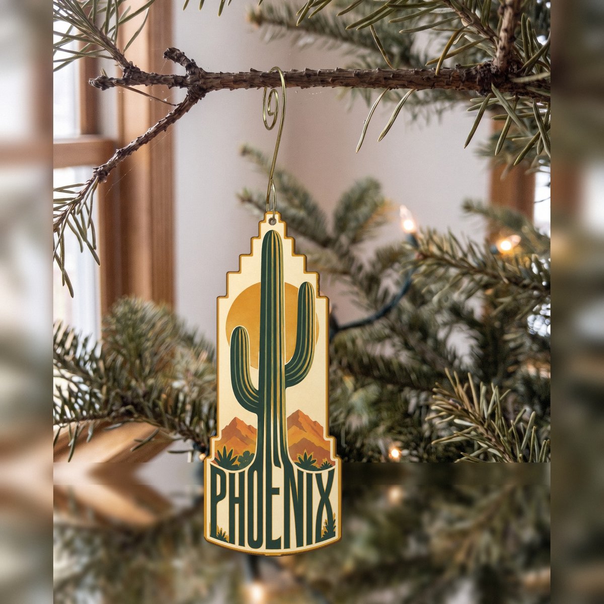 She's Choosing Phoenix Ornament | Typographic Illustration | S567-O