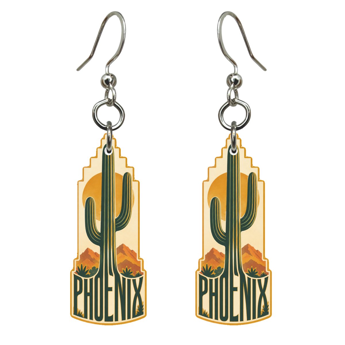She's Choosing Phoenix Earrings | Typographic Illustration | S567