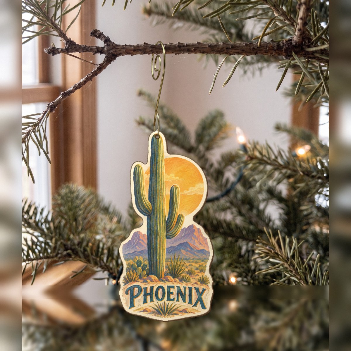 She's Choosing Phoenix Ornament | Colored Pencil over Gouache | S568-O