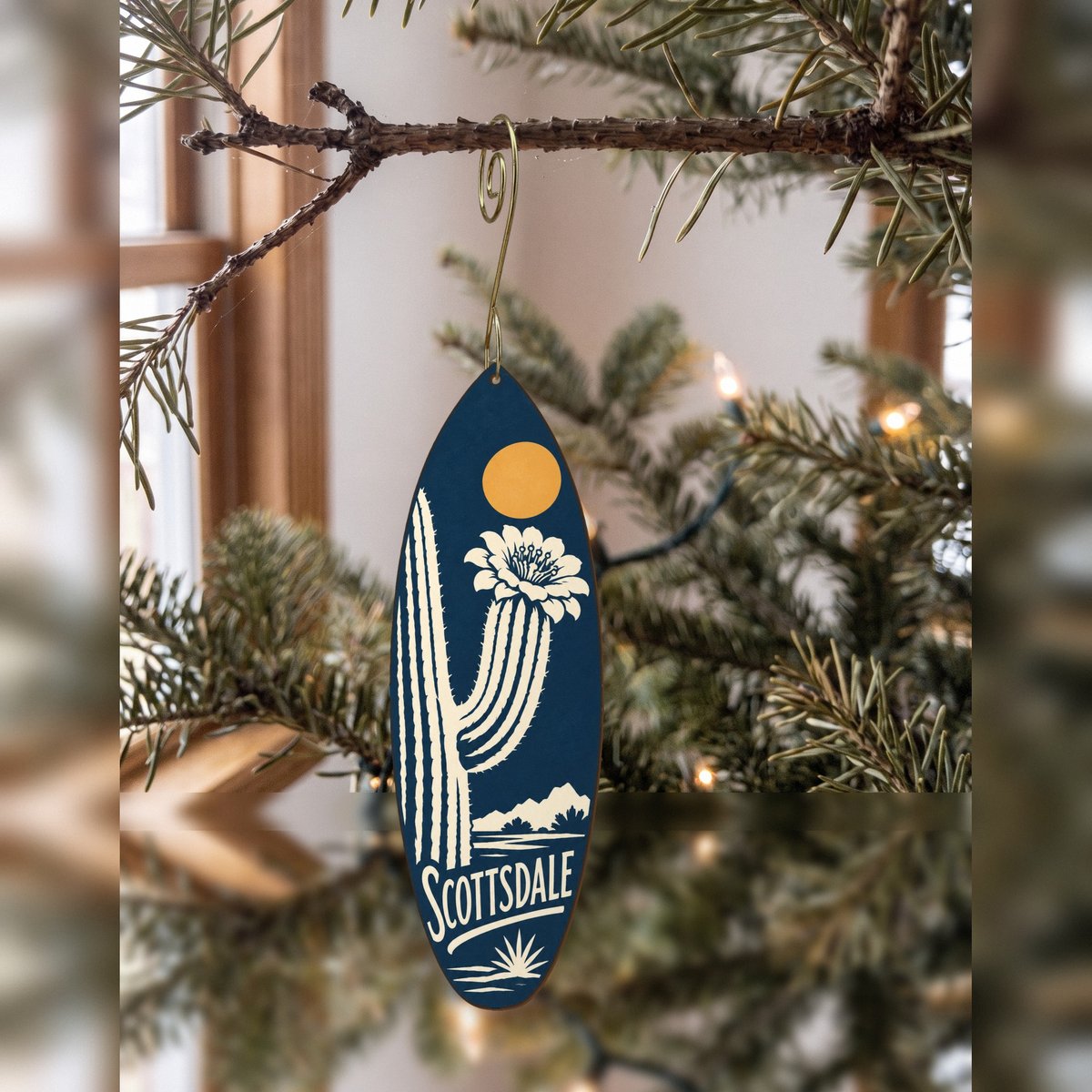 She's Choosing Scottsdale Ornament | Negative-Space Silhouette | S569-O