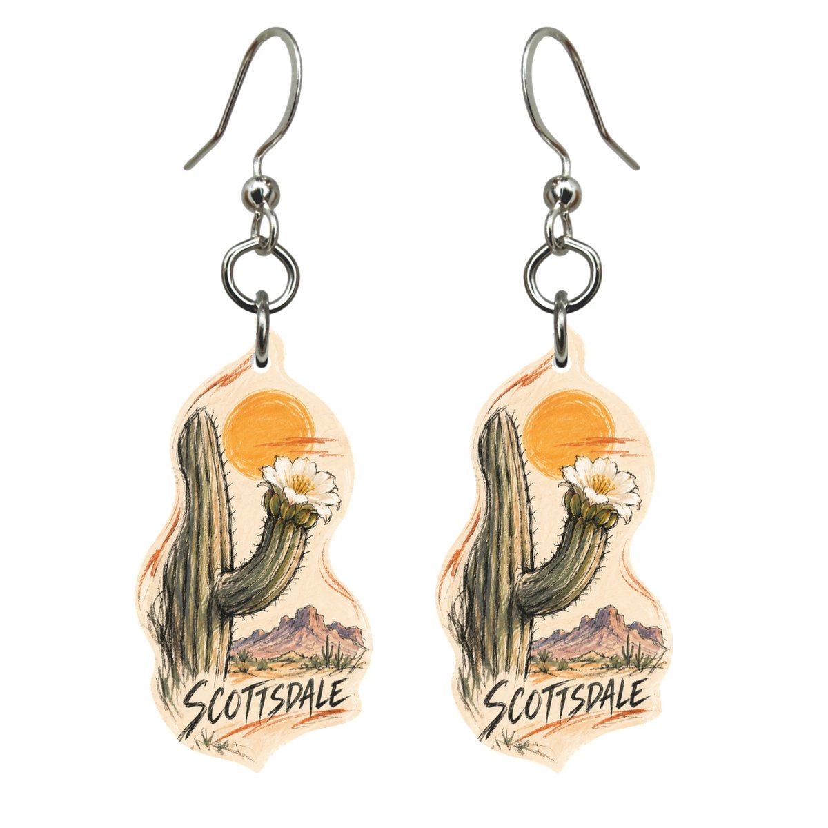 She's Choosing Scottsdale Earrings | Loose Contour Sketch | S571