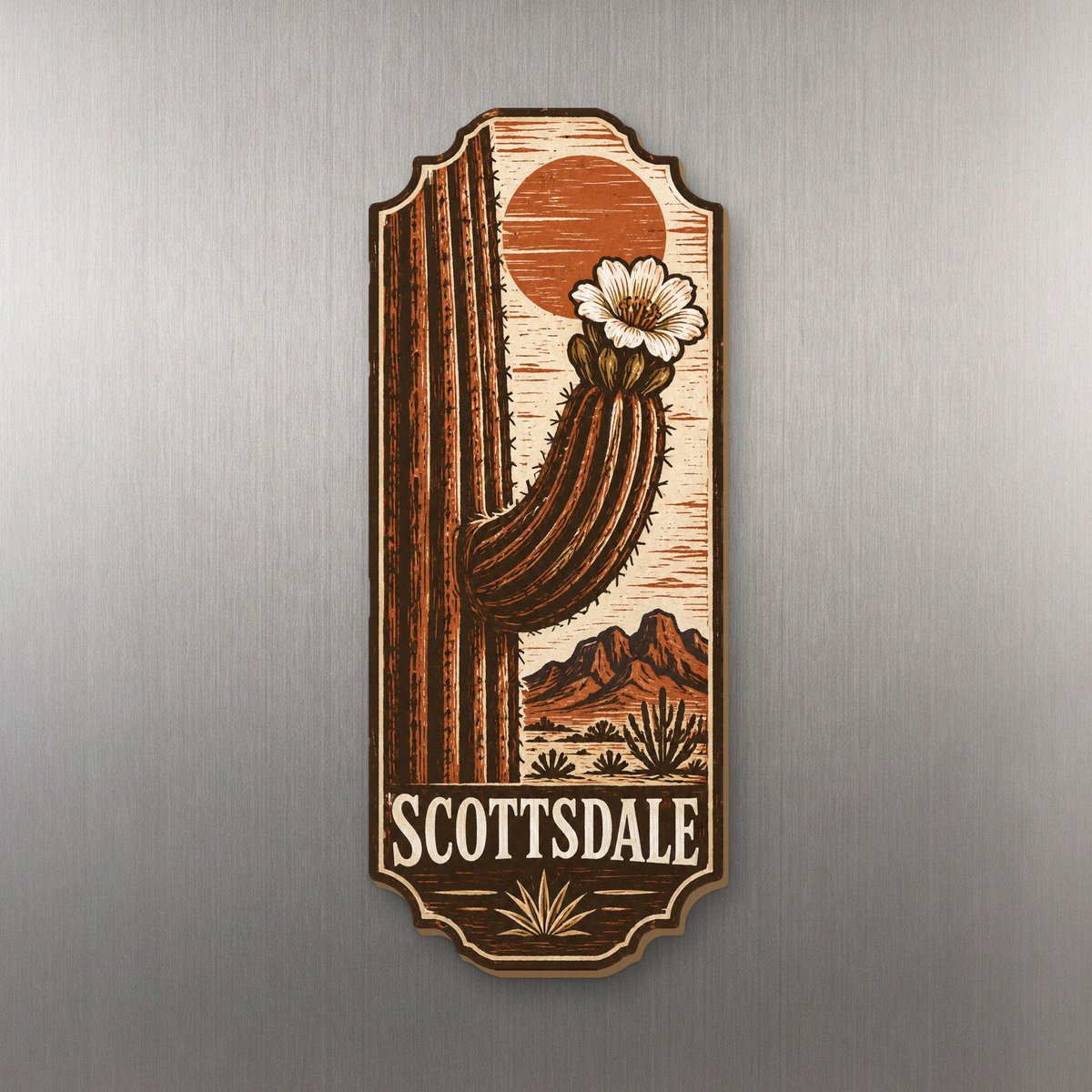 She's Choosing Scottsdale Magnet | Woodcut | S574-M