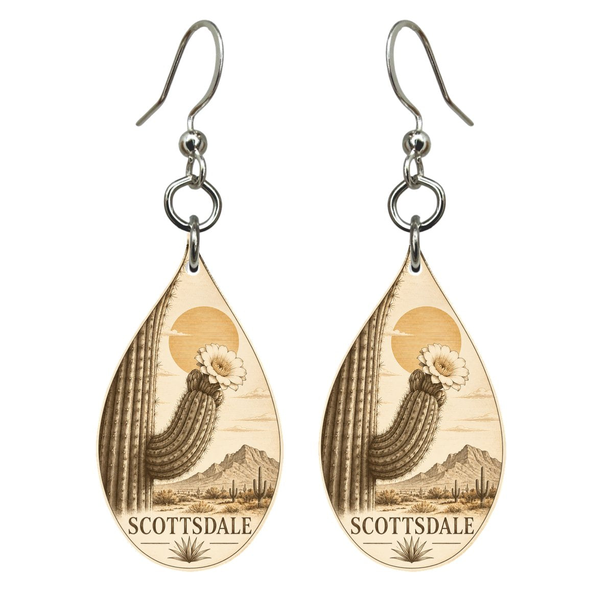 She's Choosing Scottsdale Earrings | Etching-Inspired Linework | S576